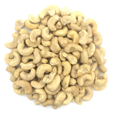 A pile of Cashews with a white background