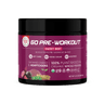 Front label of Healthy Truth Go Pre-Workout Sweet Beet, highlighting plant-based, organic ingredients, and key benefits like sustained energy and adaptogens