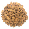 A pile of Almonds with a white background