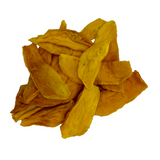 a pile of Dried Mango with a white background