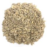 A pile of Sunflower seeds with a white background