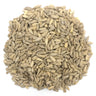 A pile of Sunflower seeds with a white background