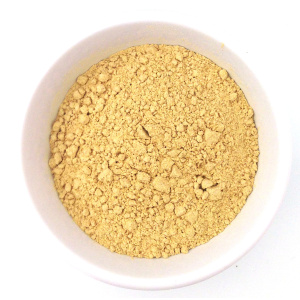 a bowl of light golden fine powder