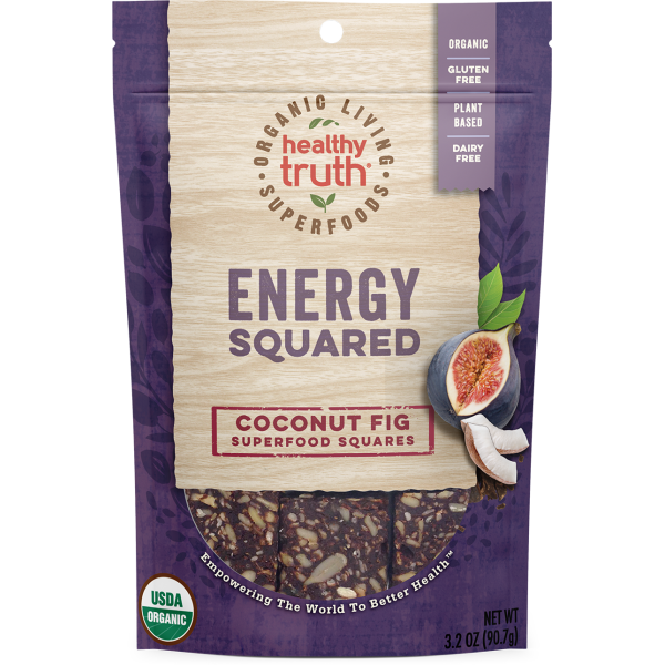 Organic Coconut Fig Superfood Energy Squares Snack