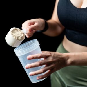 mixing protein shake