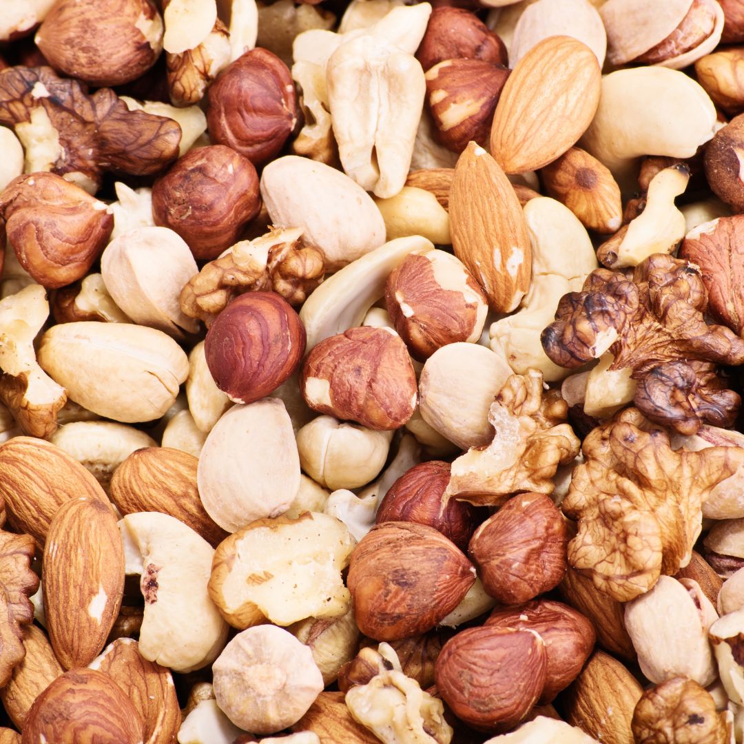 Mix of various nuts. 