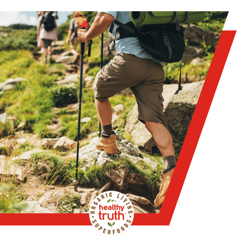 group hiking with backpacks